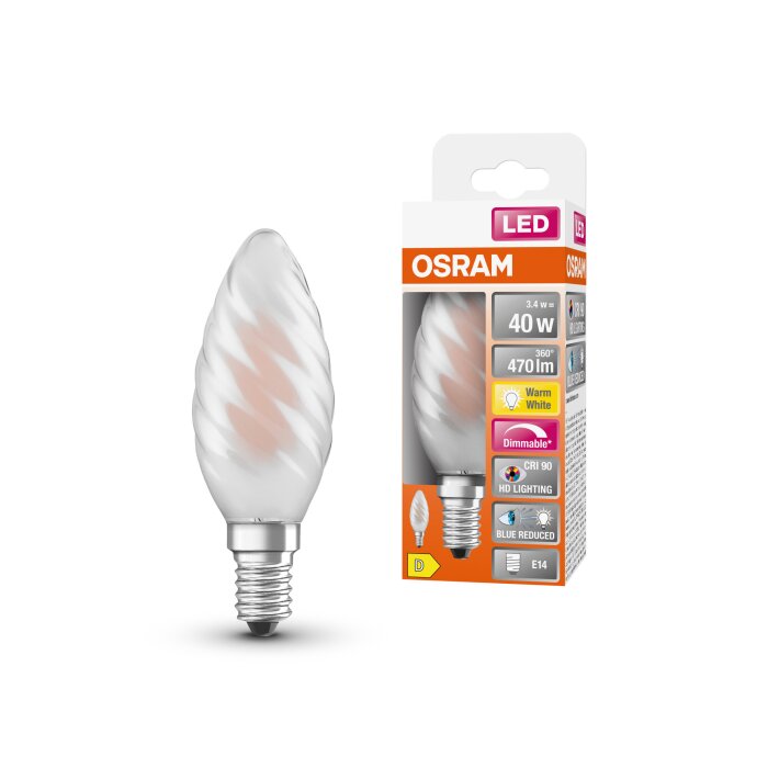 OSRAM SUPERSTAR LED E14 3 4 Watt 2700 Kelvin 470 Lumen 4058075602878