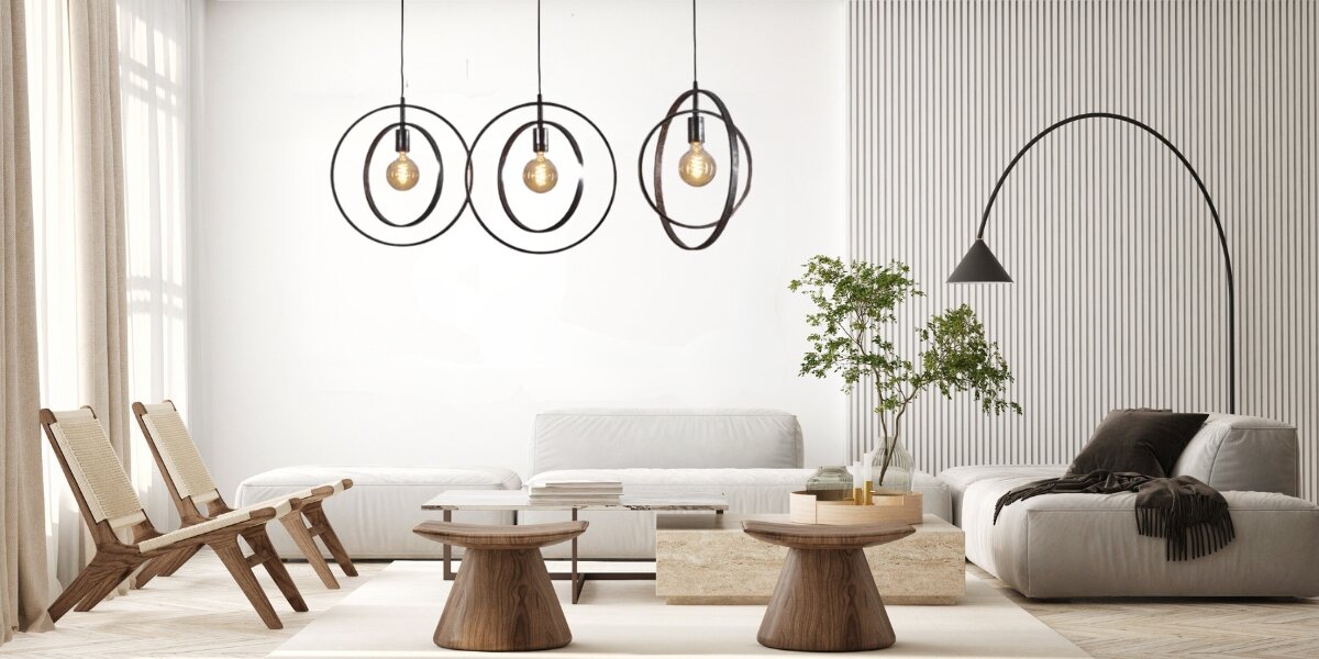 Geometrische Lampen im Design minimalistischen