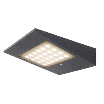 Lutec TRY Solar-Außenwandleuchte LED Anthrazit 6939101330