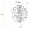 Globo Sun Solarleuchte LED Rostfarben, 1-flammig