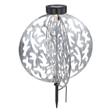 Globo Sun Solarleuchte LED Silber, 1-flammig