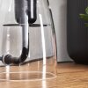 Pilz Look Almagre Tischleuchte Glas 18 cm Schwarz, 1-flammig