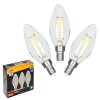 LED Leuchtmittel E14 2700K 4W 470lm Kerze 3-er