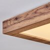 Salmi Deckenpanel LED Holzoptik, Schwarz, 1-flammig