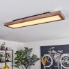 Salmi Deckenpanel LED Holzoptik, Schwarz, 1-flammig