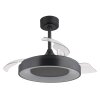 Globo Elina Deckenventilator LED Grau, 1-flammig, Fernbedienung, Farbwechsler