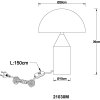 Pilzlampe Globo Atoma Tischleuchte Messing, 2-flammig