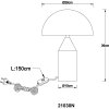 Pilzlampe Globo Atoma Tischleuchte Nickel-Matt, 2-flammig