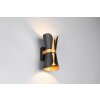 Trio Coat Wandleuchte Schwarz-Gold, 2-flammig