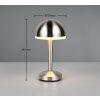 Reality Mendorez Tischleuchte LED Nickel-Matt, 1-flammig