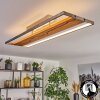 Terre Deckenleuchte LED Naturfarben, Nickel-Matt, 1-flammig