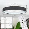 Benasal Deckenventilator mit Beleuchtung 55 cm LED Weiß, 1-flammig, Fernbedienung