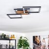 Bealo Deckenleuchte LED Holzoptik, Schwarz, 1-flammig