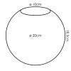 Glas-Lampenschirm Gastor Ersatzglas 20 cm Rauchfarben