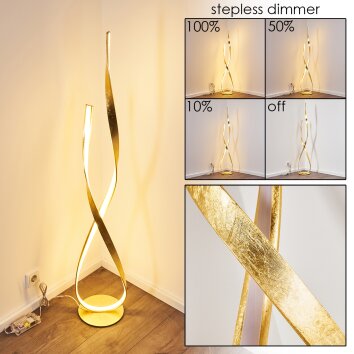 Medle Stehleuchte LED Gold, 1-flammig