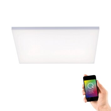 Paul Neuhaus Q-FRAMELESS Panel LED Weiß, 1-flammig, Fernbedienung, Farbwechsler