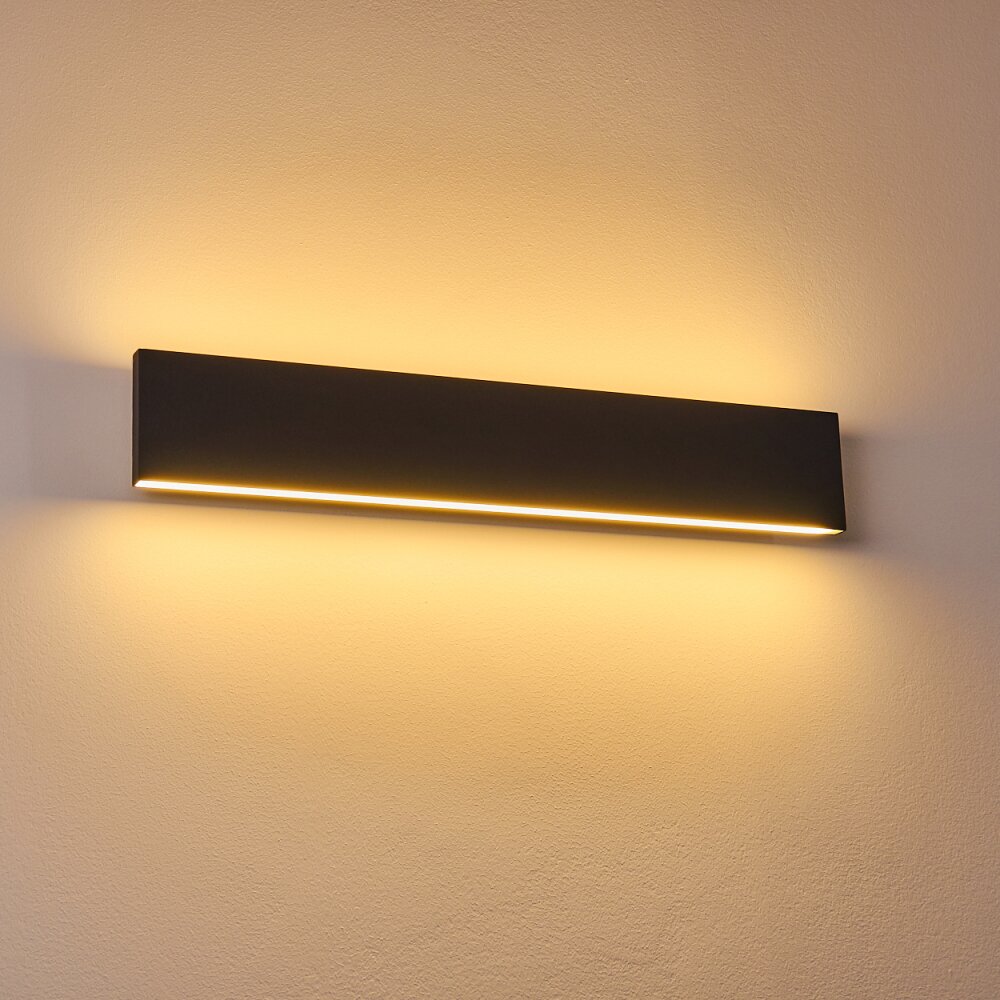 Schwarz Obion H3307915 Wandleuchte LED
